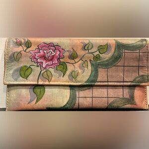 - Floral Hand-Painted Wallet